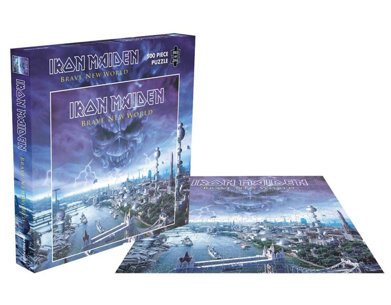 Iron Maiden Jigsaw Puzzle Brave New World Album Cover Official Blue 500 Piece Carousel 1