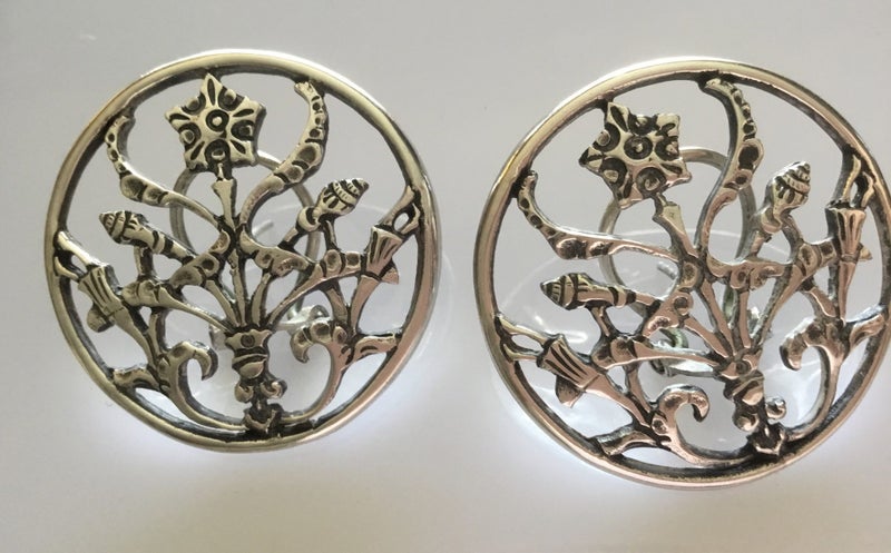 Large (37 mm) Sterling Silver Omega Clip Earrings (17.7 grams) Carousel 1