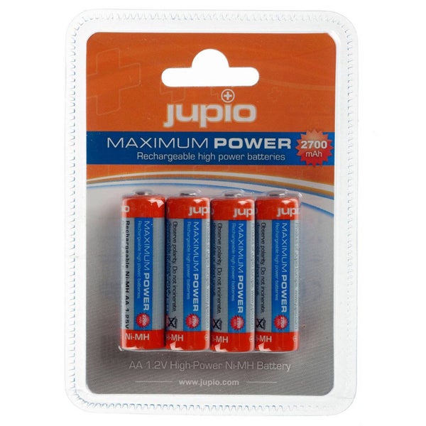 JUPIO RECHARGABLE BATTERY AA 2700MAH 4PK Carousel 1