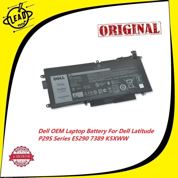 Dell OEM Laptop Battery For Dell Latitude P29S Series E5290 7389 K5XWW Carousel 1