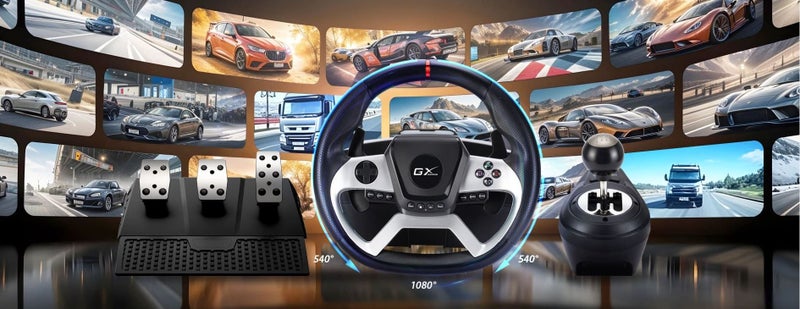 Racing Wheel Genuis Speedmaster X5 6 Speed With A 1080° Rotation PC XBOX 1 PS464652040465026114