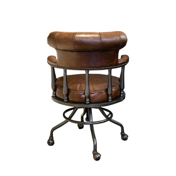 Urbano Interiors - Captains Vintage Leather Office Chair Brown Carousel 5