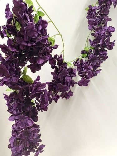 Artificial Wisteria Garland - 200cm (Purple) Carousel 1