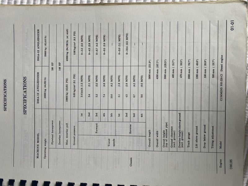 Komatsu D80 shop manual Carousel 5