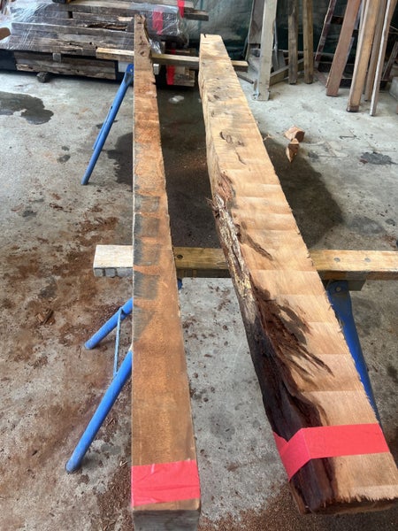 Two Solid Ancient Swamp Kauri Timber Beams64372206991363113