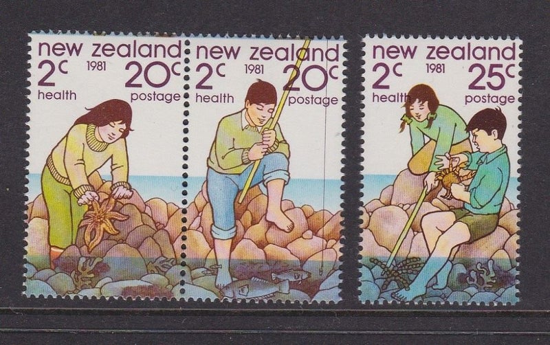 1249/51. NZ - 1981 Health / Seashore Set (3) - UHM Carousel 1