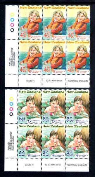 2178/79. NZ - 1998 Health/Water Set (2) - Plate Blocks - UHM Carousel 1
