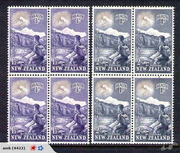 0737/8. NZ - 1954 Health/Climber (2) - Blocks -UHM Carousel 1