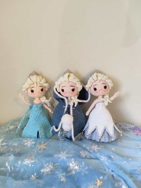 Handmade Crochet Elsa Princess Doll - 3 Styles Available Carousel 1