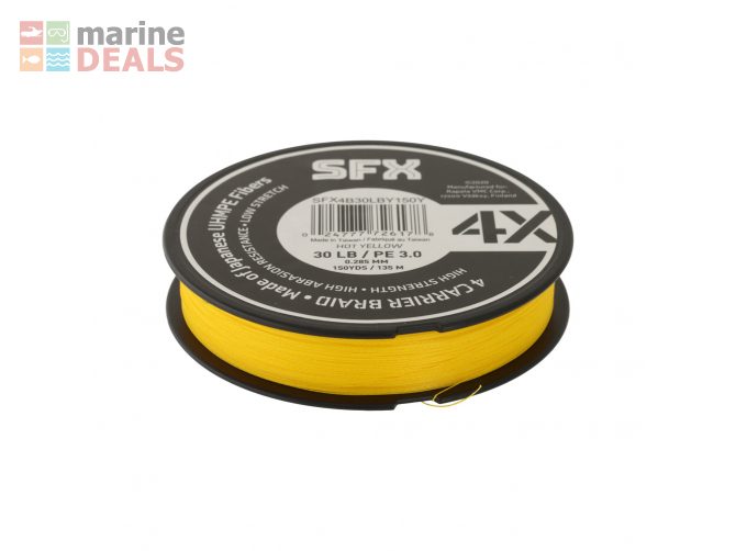 Sufix SFX 4X Braid Hot Yellow 150yd 30lb 0.285mm Carousel 1