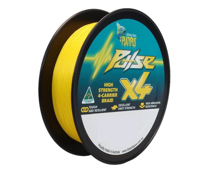 Platypus Pulse X4 Braid Gold 300M 6lb to 80lb Australian Made Fishing Line Carousel 2