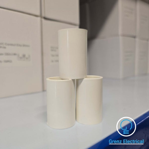 25 Plain Coupling White (50pc/box) Carousel 1