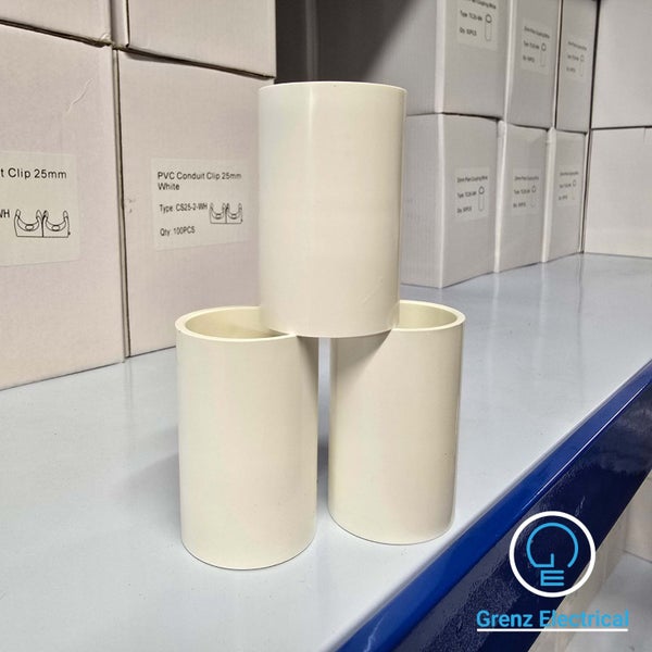 32 Plain Coupling White (20pc/box) Carousel 1