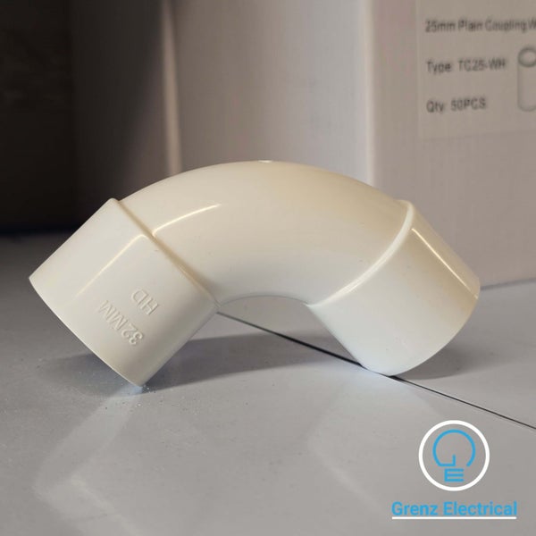 32mm Solid Elbow White (10pc/box) Carousel 1
