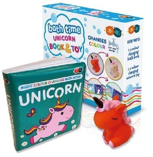 Buddy & Barney: Magic Colour Changing Bath Book & Toy - Unicorn Carousel 1