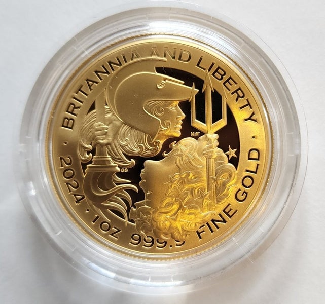 Gold Proof Coin Britannia and Liberty 2024 UK 1oz Carousel 1