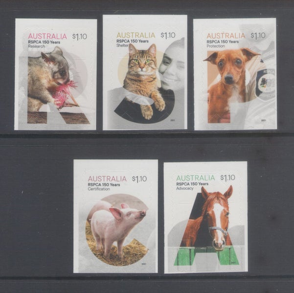 Australia - 2021 RSPCA Set (5) P&S - UHM Carousel 1