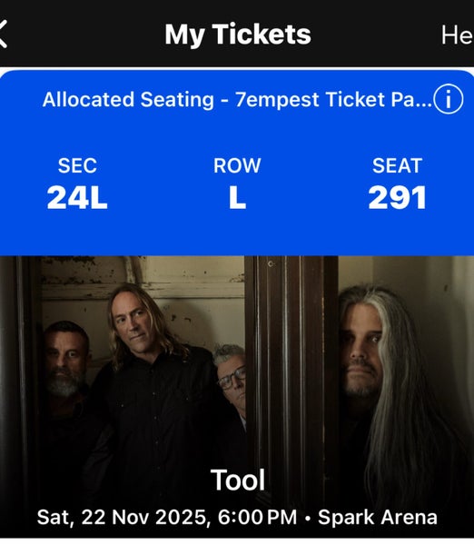 Tool seated sat 20th vip x 264375909026690111