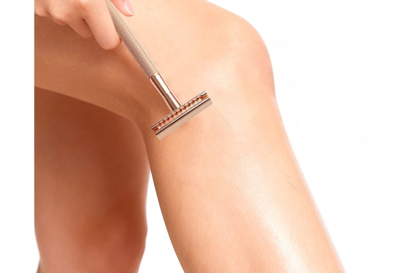 Matte Double Edge Manual security Razor With 10 Blades For Men-Rose Gold Carousel 8