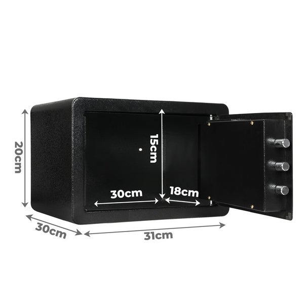 8.1L Digital Security Safe Box Fingerprint Key Lock Cash Lock Home Office Carousel 9