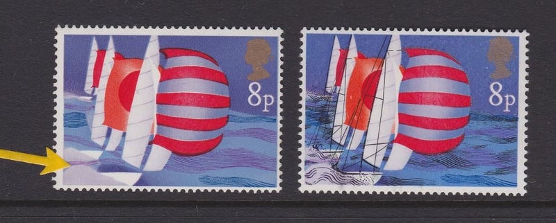 GB - SG0981 - 1975 Sailing 8p - Missing Black - UHM Carousel 1