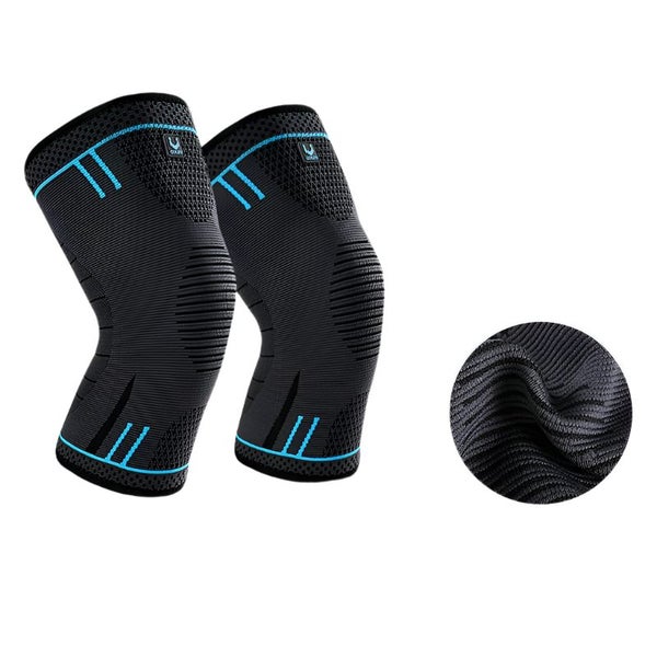 NNEOBA 2pcs Compression Knee Support Sleeve Elastic & Breathable Knee Brace XL Carousel 1