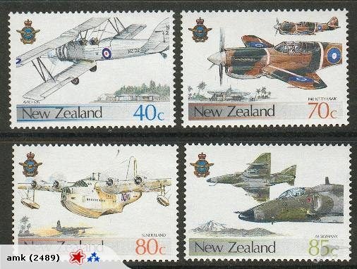 1423/6. NZ - 1987 Airforce Aircraft Set (4) - UHM Carousel 1