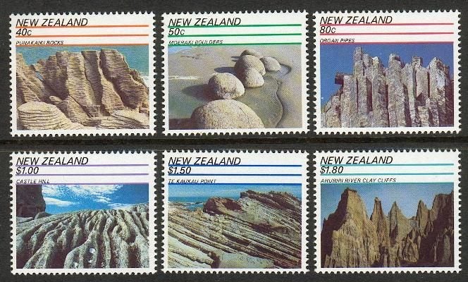 1614/9. NZ - 1991 Rock Formations Set (6) - UHM Carousel 1