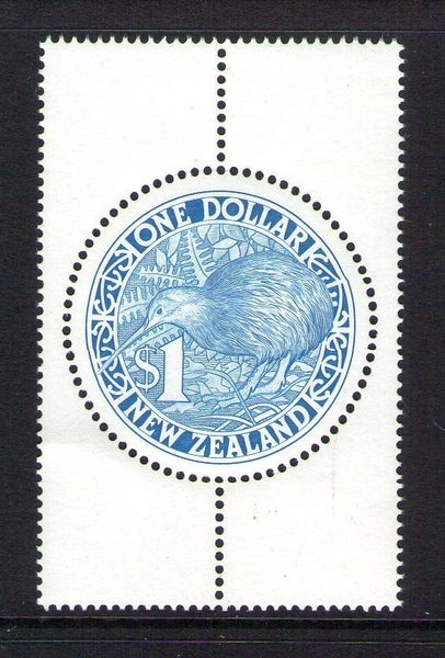 1490c. NZ - 1993 $1 Blue Round Kiwi - UHM Carousel 1