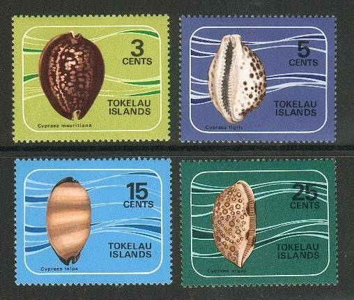 Tokelau - 1974 Cowrie Shells Set (4) - UHM - 41/4 Carousel 1