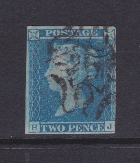 GB - SG014 - 1841 Two Penny Blue - Maltese Cross 5 - VFU - Cat £850 Carousel 1