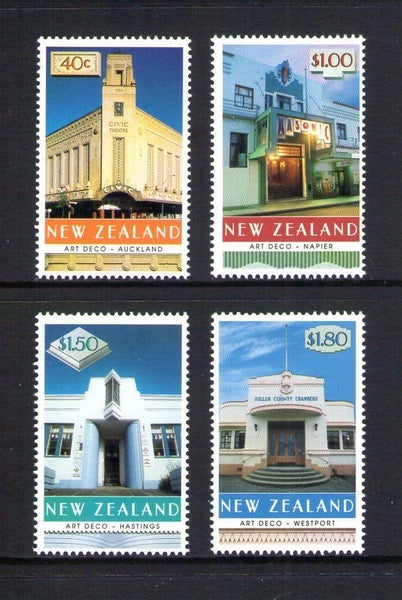 2228/31. NZ - 1999 Art Deco Building Set (4) - UHM Carousel 1