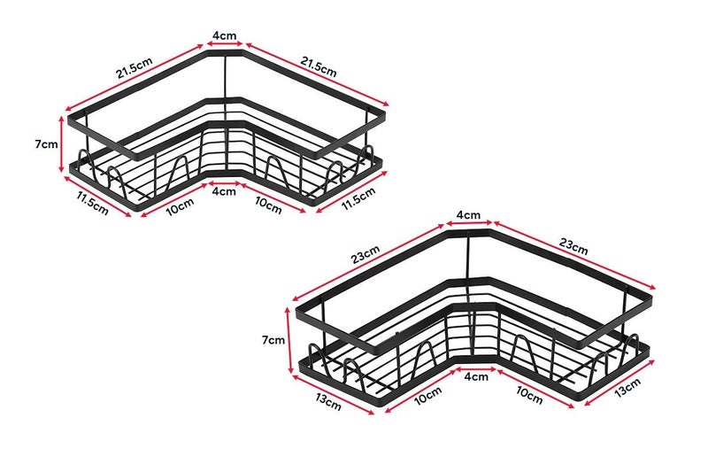 Adhesive Corner Shower Caddy (2 Pack) Carousel 10