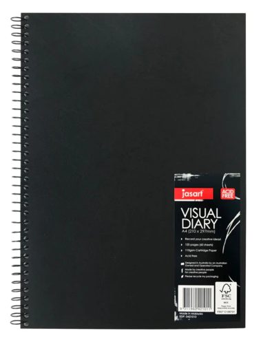 Jasart Visual Diaries Spiral Bound 110gsm 60sheets A4 Carousel 1