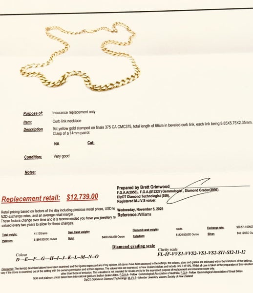 Mens Curb Link Necklace Carousel 3