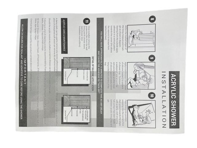 Shower Tray 900 x 750 3 sided Carousel 6