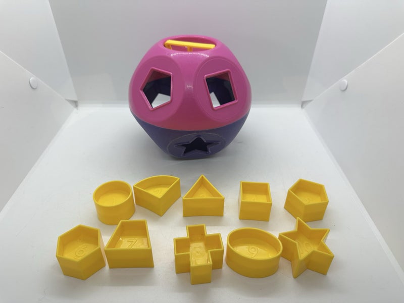 Tupperware Shape Sorter and all 10 shapes: (Pink and Purple) Carousel 1
