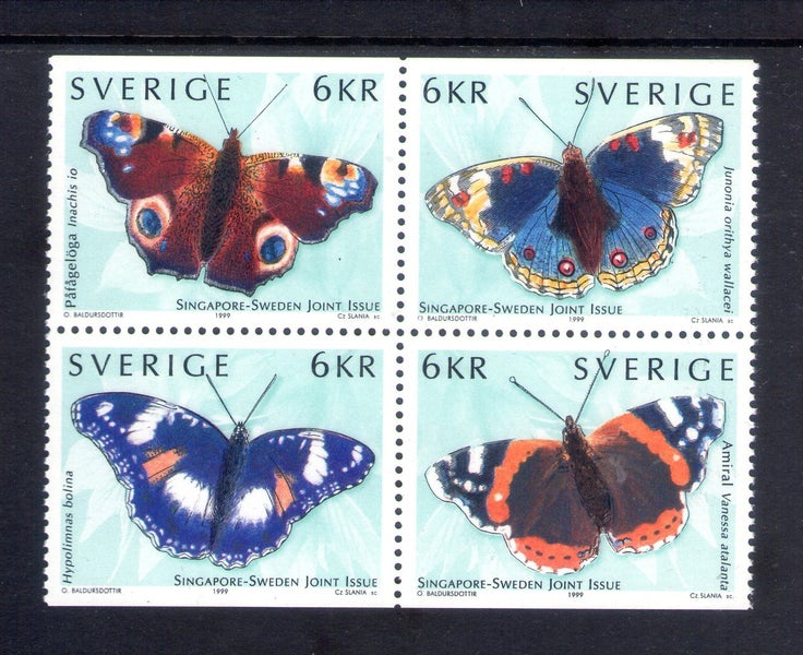 Sweden - 1999 Insects / Butterflies Set (2) - UHM - 2047a Carousel 1