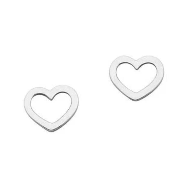 Karen Walker Sterling Silver Mini Heart Stud Earring (f24) Carousel 1
