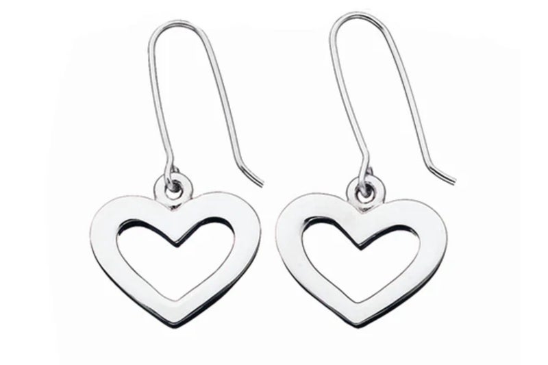 Karen Walker Silver Heart Earrings F22 Carousel 1