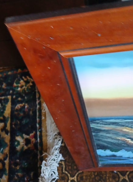 This is a oil painting by a new Zealand artist (,delightful carming view) yeah Carousel 2