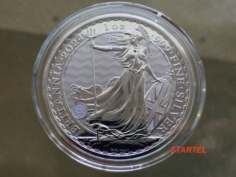 2024 Britannia 1 Oz silver bullion coin in capsule Carousel 1