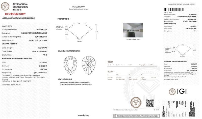 $1RES ~ $3320 Retail * 1.72ct Pink Diamond Carousel 11