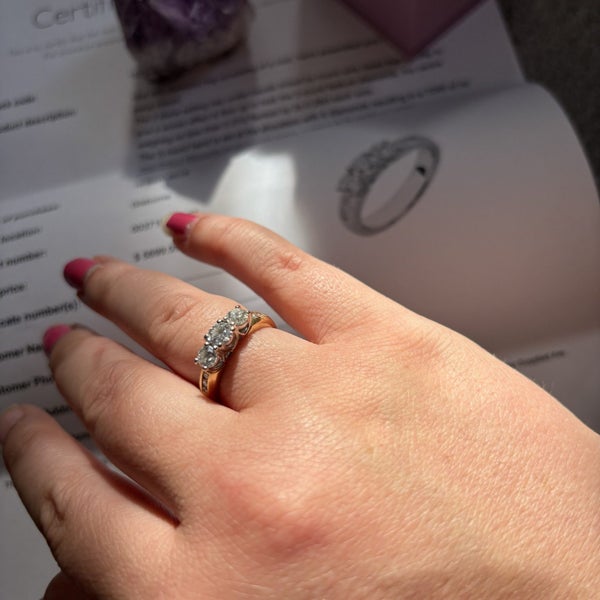 18ct Gold Diamond ring, original evermore Carousel 2