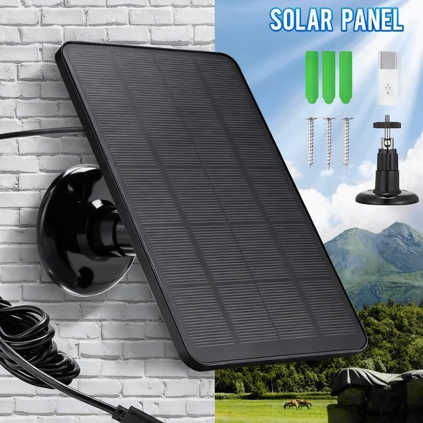 Solar Panel for CCTV Security Camera Eufy Arlo Wyze Swann Reolink Ring Blink Carousel 1