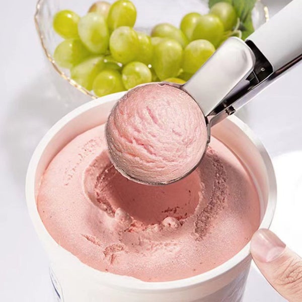 Heavy Duty Stainless Steel Ice Cream Scoop, Silver Premium Kitchen Tool for S Carousel 1