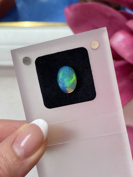 $1RES ~ $2280 Buy Now * Premium 2.85ct Welo Opal - Intense Broadflash Pattern Carousel 8