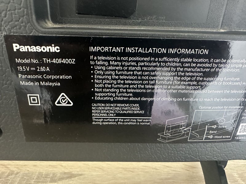 Panasonic 40” LED TV & DVD Recorder Combo64386954017539113