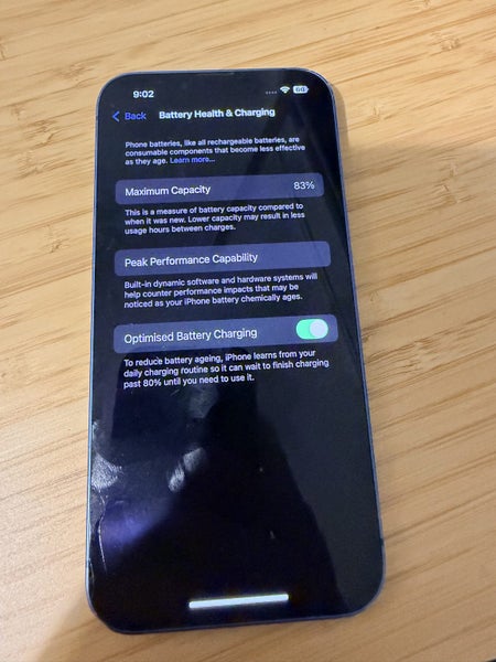 iPhone 13 256GB 83% Battery Health with charger64465387757314111