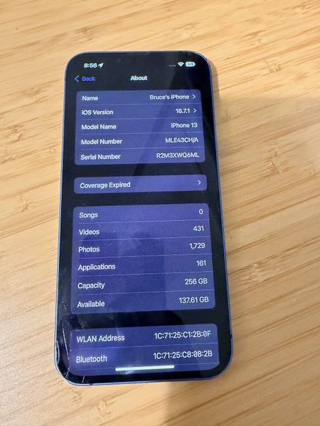 iPhone 13 256GB 83% Battery Health with charger64465387757314114